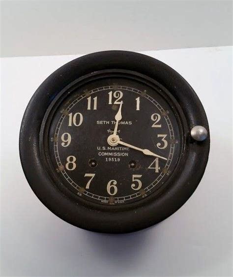 Vintage Seth Thomas Us Maritime Commission Ships Clock 19519 1940