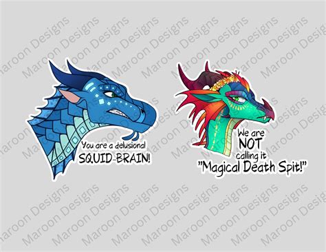 Printable Wings Of Fire Stickers Dragonets Stickers Tsunami Etsy