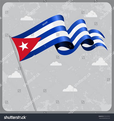 Cuban Flag Wavy Abstract Background Vector Stock Vector Royalty Free