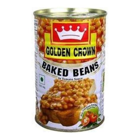 Golden Crown Baked Beans Packaging Tin Can No Preservatives At Rs 50