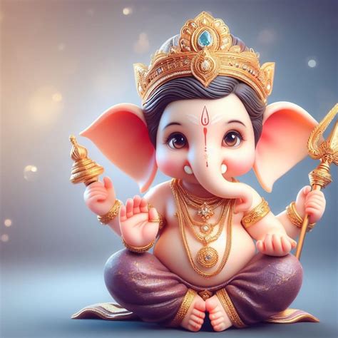 Premium Photo Lord Ganesh 3d Image With Cute Smile Ai Generated