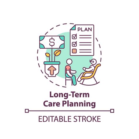 Long Term Care Planning Concept Icon 2388794 Vector Art At Vecteezy