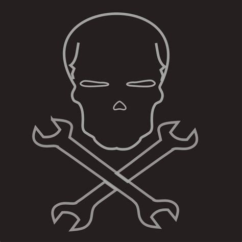 Free Clip Art Skull And Cross Wrenches By Netalloy