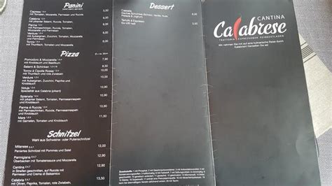 Speisekarte Von Cantina Calabrese Restaurant Saarbr Cken