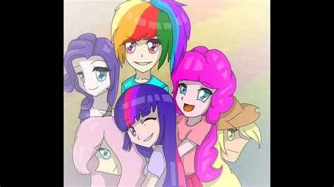 Speedpaint Mlpfim Mane 6 Human Form Youtube