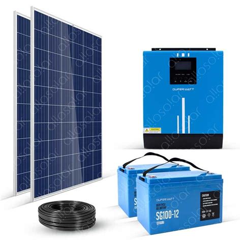 Kit Solaire 500W 230V Autonome Stockage 2 4kW