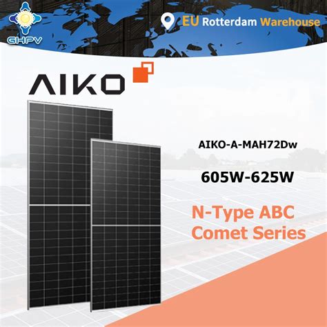 Aiko Aiko A Mah Dw N Type Abc Comet Series Panel Solar Monocristalino