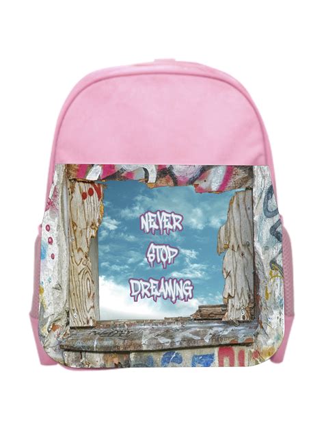 Never Stop Dreaming Pink Girls Preschool Toddler Backpack & Lunch Box ...