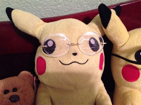 Pikachus New Glasses New Glasses Stuffed Animals Eye Mask Pikachu