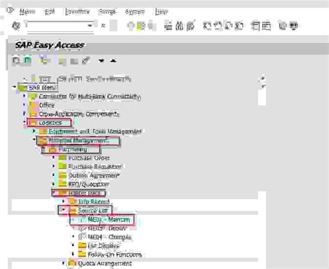 Maintain Source List In SAP