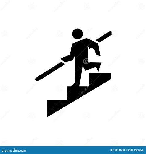 Icono De Escaleras Aislado En Fondo Blanco De La Colección De Negocios