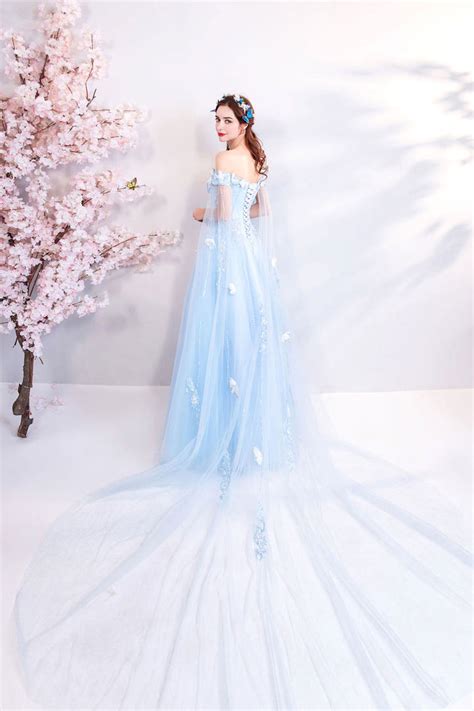 Ice Blue Elsa Style Formal Prom Evening Dress X2007 Jojo Shop