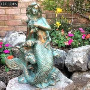 Beautiful Customize Bronze Patina Sexy Mermaid Statue For Sale BOKK 706