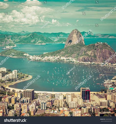 Beautiful Skyline View Of Rio De Janeiro Brazil Stock Photo 264055094