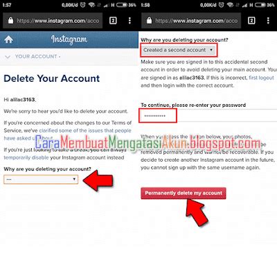 Cara Menghapus Akun Instagram Permanen Sementara Lewat Hp CMMA