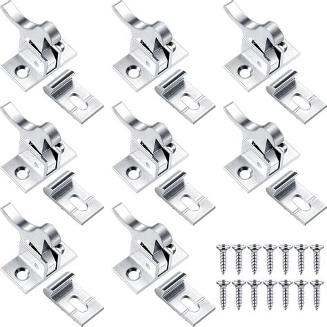 Lounsweer 8 Pcs Brass Heavy Duty Cabinet Door Latch Closets Door Elbow