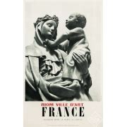 Affiche Ancienne Riom Ville D Art France De Ph Bandy Circa