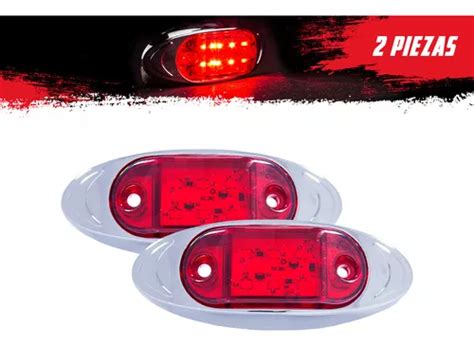 2 Plafones Laterales Rojos Con 6 Leds Elípticos Tunelight MercadoLibre