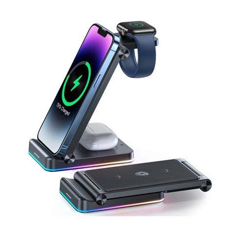 Joyroom JR WQN01 15w 3 In 1 Foldable Wireless Charging Station