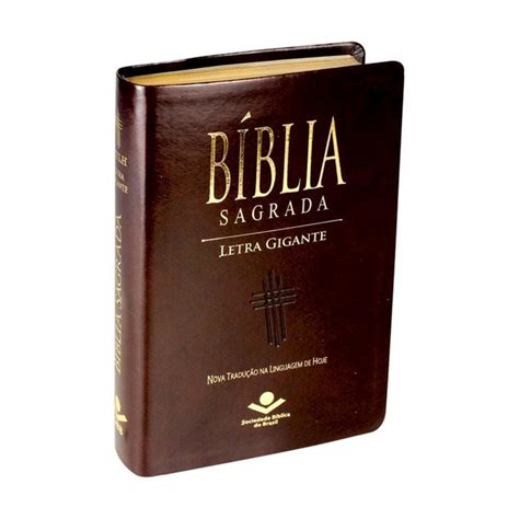 B Blia Sagrada Ntlh Letra Gigante Luxo Marrom Tenda Gospel Livraria