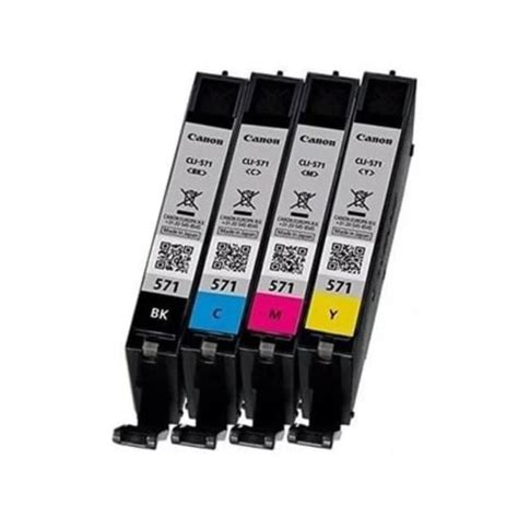 Canon Pack De 4 Cartouches D encre Cli 571 Noir cyan magenta jaune à