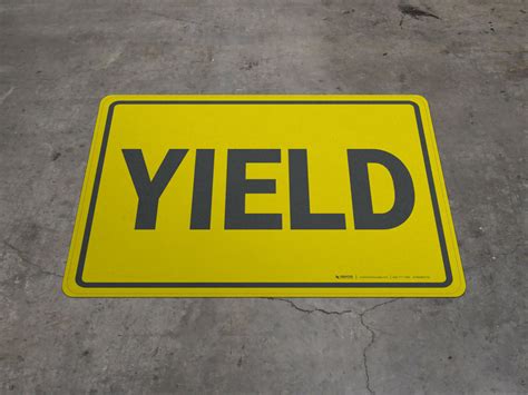 Yield Floor Marking Sign