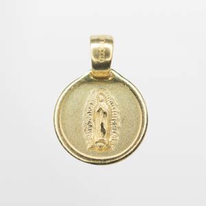 Medalla Circular De Oro Laminado Virgen De Guadalupe Deperlas