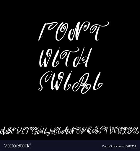 Hand Drawn Elegant Calligraphy Font Modern Brush Vector Image