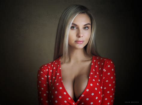 Wallpaper Nastya Sean Archer Women Cleavage Boobs Blonde