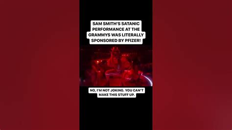 Sam Smiths Satanic Performance At The Grammys Youtube