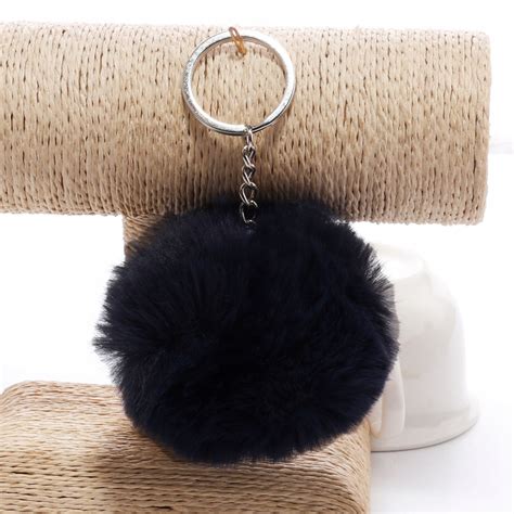 POMPON BRELOK FUTRO KEYCHAIN ZAWIESZKA DO KLUCZY 7213792131 Allegro Pl