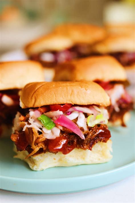 Easy Slow Cooker BBQ Pulled Pork Sliders Recipe Grilled Cheese Social