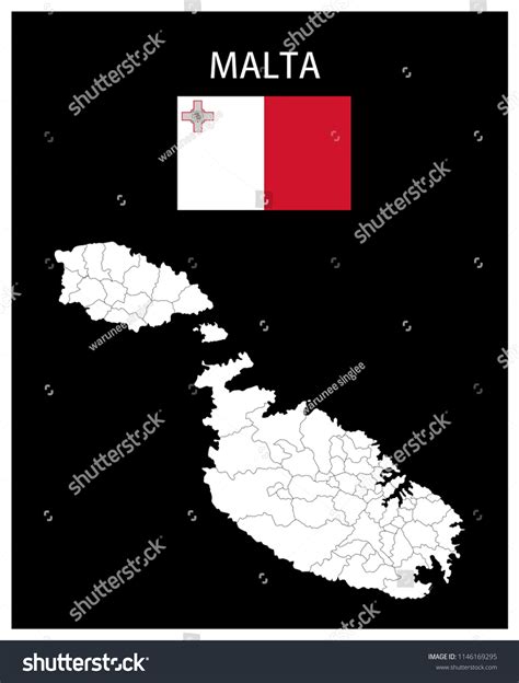 Map National Flag Maltamap Malta Flag Stock Vector (Royalty Free ...