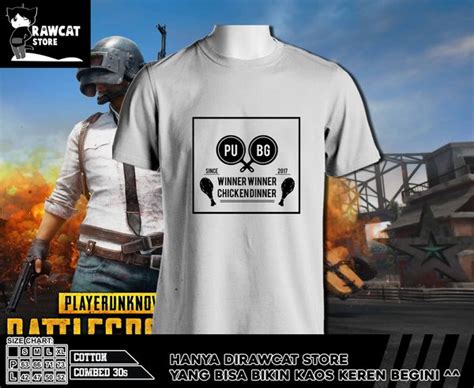 Jual Kaos T Shirt Game PUBG Winner Winner Chicken Dinner Di Lapak