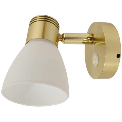 LED Dimmable Reading Light - Gold & Opal Glass