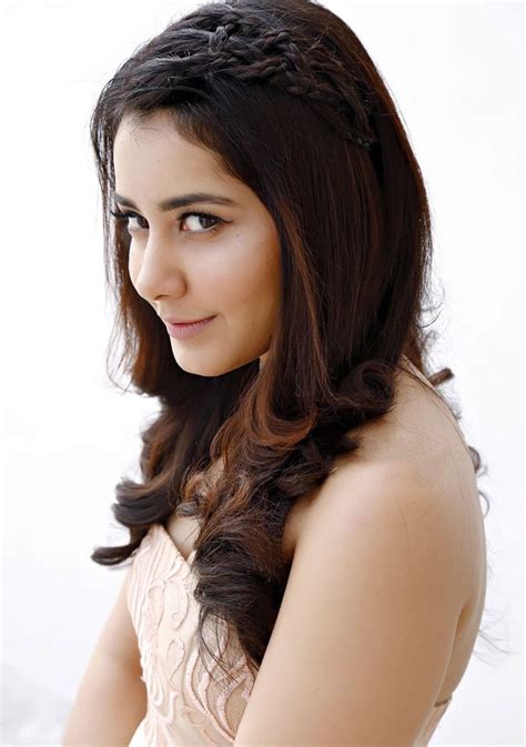 Indian Model Rashi Khanna Long Hair Style Closeup Face Stills Long