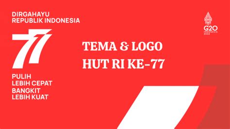 Resmi Pemerintah Rilis Logo Dan Tema Hut Ri Ke 77 Berikut Penjelasan Images