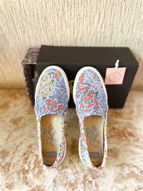 Keds Rifle Paper Co Double Decker Wildwood Slip Ons Womens Fashion