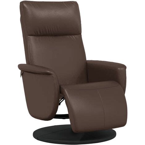 Fauteuil Inclinable Avec Repose Pieds Marron Similicuir VidaXL