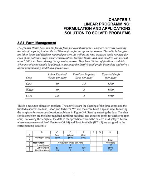 Chap003 From Materials Chapter 3 Linear Programming Formulation And Applications Solution