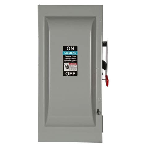 Siemens General Duty Double Throw 100 Amp 240 Volt 3 Pole Outdoor Non Fusible Safety Switch With