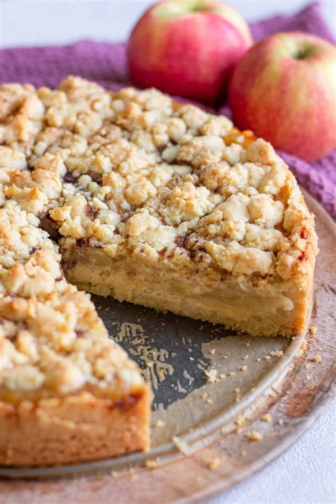 Schneller Apfelkuchen Mit Streusel Apfelmus So Saftig