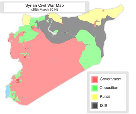 Syrian Civil War Map Template Williamson