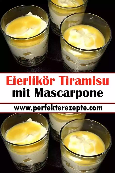 Eierlikör Tiramisu mit Mascarpone Rezept Schnelle und Einfache Rezepte