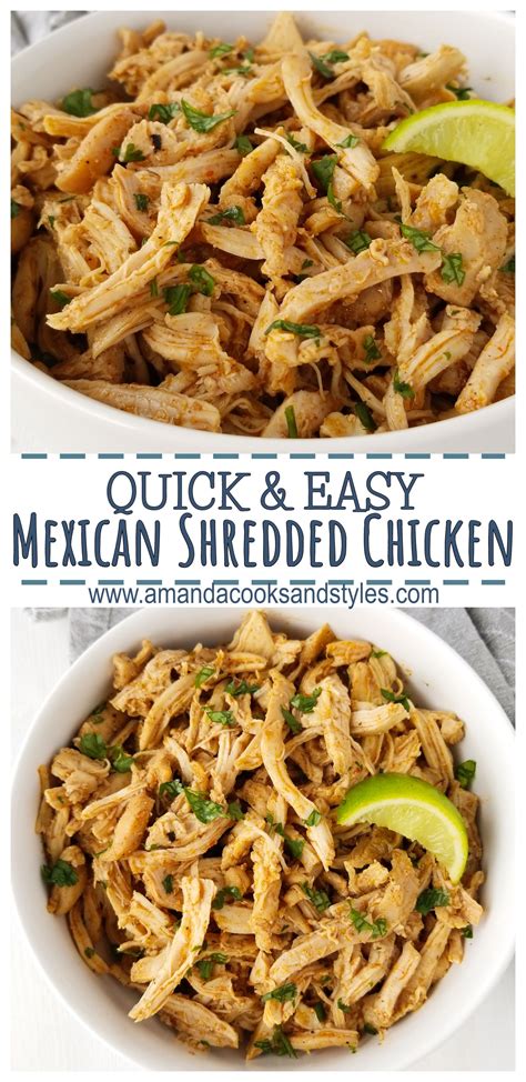 Easy Mexican Shredded Chicken Recipe Shredded Chicken Recipes Shredded Chicken Recipes Easy