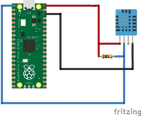 Raspberry Pi Pico With Dht Micropython Example