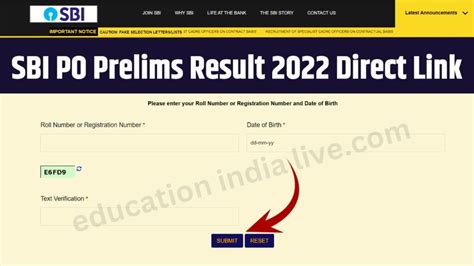 Sbi Po Prelims Result 2022 Education India