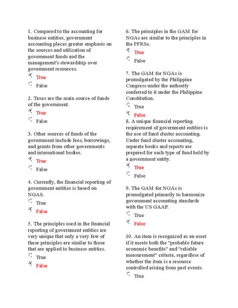 Activity - pre-test about government accounting - Compared to the