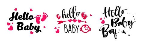 Premium Vector Hello Baby Text