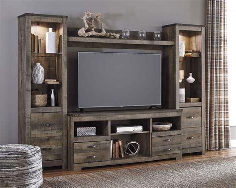 Trinell Brown Entertainment Wall Entertainment Wall Units